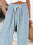 Damen Grafik mit Denim-Imitat-Print Lang Hose Lässig Frühling/Herbst Hose