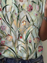 Damen Geblümt Kurzarm T-Shirts T-Shirt V-Ausschnitt Print Lässig Sommer T-Shirt mit Grafik Oberteile