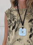 Damen Ärmellos Tanktop Oberteile Leibchen Sommer Geblümt Print Rundhals Täglich Lässig Oberteile