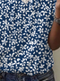 Damen Geblümt Kurzarm T-Shirts T-Shirt V-Ausschnitt Print Lässig Sommer T-Shirt mit Grafik Oberteile