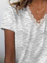 Damen Geblümt Kurzarm T-Shirts T-Shirt V-Ausschnitt Print Lässig Sommer T-Shirt mit Grafik Oberteile