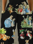 Damen OSTERN (Kaninchen) Lang Hose Lässig Frühling/Herbst Hose