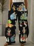 Damen OSTERN (Kaninchen) Lang Hose Lässig Frühling/Herbst Hose