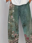 Damen Geblümt Caprihosen Hose Lässig Sommer Hose