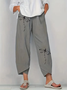 Damen Geblümt Caprihosen Hose Lässig Sommer Hose