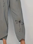 Damen Geblümt Caprihosen Hose Lässig Sommer Hose