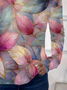 Damen Geblümt Langarm T-Shirts T-Shirt Rundhals Print Lässig Frühling/Herbst T-Shirt mit Grafik Oberteile