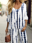 Damen Gestreift Print Zweiteiliges Set Täglich Langarm Lässig Frühling/Herbst Bluse mit Hose Matching Set