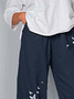 Damen Geblümt Caprihosen Hose Lässig Sommer Hose
