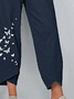 Damen Geblümt Caprihosen Hose Lässig Sommer Hose