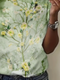 Damen Geblümt Kurzarm T-Shirts T-Shirt Rundhals Print Lässig Sommer T-Shirt mit Grafik Oberteile