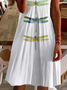 Damen Libelle Kurzarm Sommer Print Kleid V-Ausschnitt Täglich Lässig Midi Passen & Flare Kleid A-Linien-Kleid