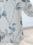 Damen Geblümt Kurzarm Bluse Sommer Print V-Ausschnitt Täglich Lässig Oberteile