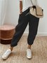 Damen Unifarben Lang Hose Lässig Frühling/Herbst Hose