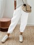 Damen Unifarben Lang Hose Lässig Frühling/Herbst Hose