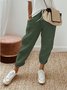 Damen Unifarben Lang Hose Lässig Frühling/Herbst Hose