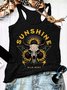 Damen Ärmellos Tanktop Oberteile Leibchen Sommer Wilder Westen U-Ausschnitt Urlaub Lässig Oberteile
