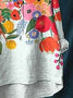 Damen Geblümt Langarm Bluse Frühling/Herbst Print Hemdkragen Täglich Lässig Oberteile