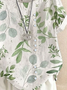 Damen Geblümt Kurzarm Bluse Sommer Print Rundhals Täglich Lässig Oberteile