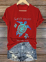 Damen Schildkröte Kurzarm T-Shirts T-Shirt V-Ausschnitt Lässig Sommer Oberteile