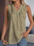 Damen Ärmellos Tanktop Oberteile Leibchen Sommer Abstrakte Tupfen V-Ausschnitt Täglich Lässig Oberteile
