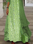 Damen Unifarben Zweiteiliges Set Täglich Dreiviertelärmel Einfach Frühling/Herbst Kleid mit Mantel Matching Set