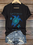 Damen Schildkröte Kurzarm T-Shirts T-Shirt V-Ausschnitt Lässig Sommer Oberteile