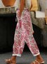 Damen Paisley Lang Hose Lässig Frühling/Herbst Hose