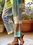 Damen Farbblock Lang Hose Lässig Frühling/Herbst Hose