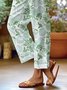 Damen Geblümt Lang Hose Lässig Frühling/Herbst Hose