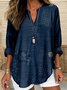 Damen Abstrakt Geometrie Halbarm Bluse Sommer Schalkragen Täglich Lässig Oberteile