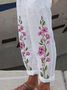 Damen Geblümt Lang Hose Lässig Frühling/Herbst Hose