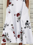 Damen Geblümt Ärmellos Sommer Print Kleid Rundhals Täglich Lässig Maxikleid Passen & Flare Kleid H-Linie Kleid