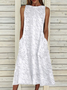 Damen Geblümt Ärmellos Sommer Print Kleid Rundhals Täglich Lässig Maxikleid Passen & Flare Kleid H-Linie Kleid