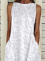 Damen Geblümt Ärmellos Sommer Print Kleid Rundhals Täglich Lässig Maxikleid Passen & Flare Kleid H-Linie Kleid