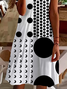 Damen Polka Dots Kurzarm Sommer Print Kleid V-Ausschnitt Täglich Lässig Midi Passen & Flare Kleid A-Linien-Kleid