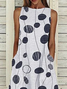 Damen Abstrakte Tupfen Ärmellos Sommer Print Kleid Rundhals Täglich Lässig Maxikleid Passen & Flare Kleid H-Linie Kleid