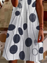 Damen Geblümt Kurzarm Sommer Print Kleid V-Ausschnitt Täglich Lässig Midi Passen & Flare Kleid A-Linien-Kleid