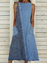 Damen Leopard Ärmellos Sommer Print Kleid Rundhals Täglich Lässig Maxikleid Passen & Flare Kleid H-Linie Kleid
