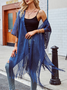 Damen Unifarben Frühling/Herbst Aufdecken Lässig Leicht Strickjacke