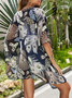 Damen Farbverlauf Frühling/Herbst Aufdecken Lässig Leicht Strickjacke