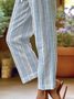 Damen Gestreift Lang Hose Lässig Frühling/Herbst Hose