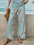 Damen Geblümt Print Zweiteiliges Set Täglich Ärmellos Lässig Sommer Bluse mit Hose Matching Set