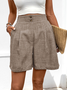 Damen Unifarben Fünfte Hose Gerade Hosen Lässig Sommer Shorts