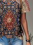 Damen Geblümt Kurzarm T-Shirts T-Shirt Rundhals Print Lässig Sommer T-Shirt mit Grafik Oberteile