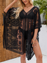Damen Geblümt Muster Frühling/Herbst Aufdecken Sexy Leicht Strickjacke