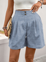 Damen Unifarben Fünfte Hose Gerade Hosen Lässig Sommer Shorts