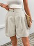Damen Unifarben Fünfte Hose Gerade Hosen Lässig Sommer Shorts