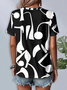 Damen Abstrakt Kurzarm T-Shirts T-Shirt Rundhals Print Lässig Sommer T-Shirt mit Grafik Oberteile