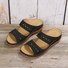Neu Große Größen Pantoletten, Retro Patchwork, Rutschfest Rund Keilabsatz, Bequem Flach Pantolette für Damen